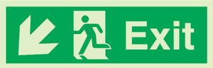 Hovedbilde Exit with arrow - diagonally down left