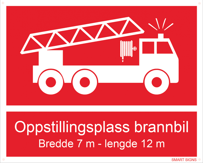 Huvudbild Oppstillingsplass Brannbil, B. 7m, L.12m. 