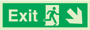 Hovedbilde Exit with arrow - diagonally down right 