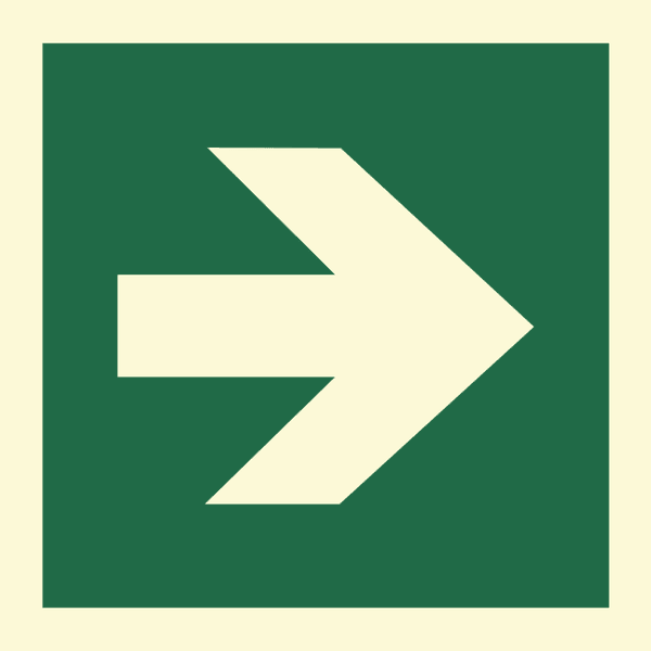 Arrow pointing straight