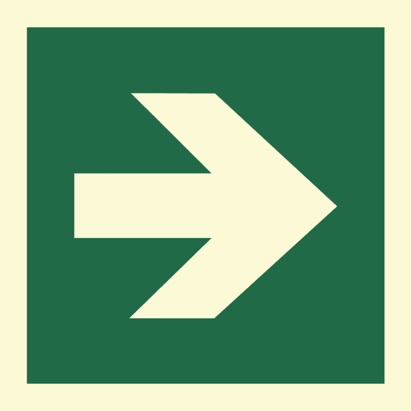 Arrow pointing straight