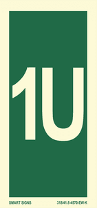 Hovedbilde Etasjenummer skilt "1U"