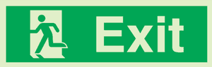 Hovedbilde Exit - running man to the left