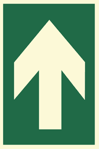 Huvudbild R&oslash;mnings/N&oslash;dsskilt - Pil Rett, Aluminium