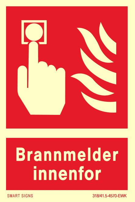 Huvudbild Manuell brannmelder innenfor, Aluminium
