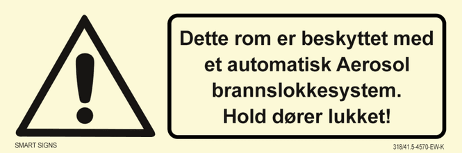 Hovedbilde Aerosol brannslokkesystem – hold dører lukket